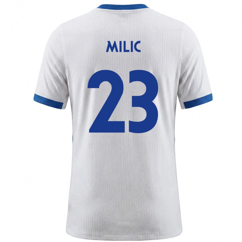 Danxen Niño Camiseta Eslovenia Nino Milic #23 Blanco Azul 1ª Equipación 26-28 La Camisa México