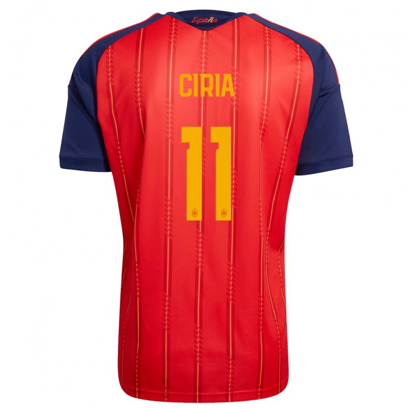 Danxen Niño Camiseta España Alexis Ciria #11 Rojo Marino Amarillo 1ª Equipación 26-28 La Camisa México