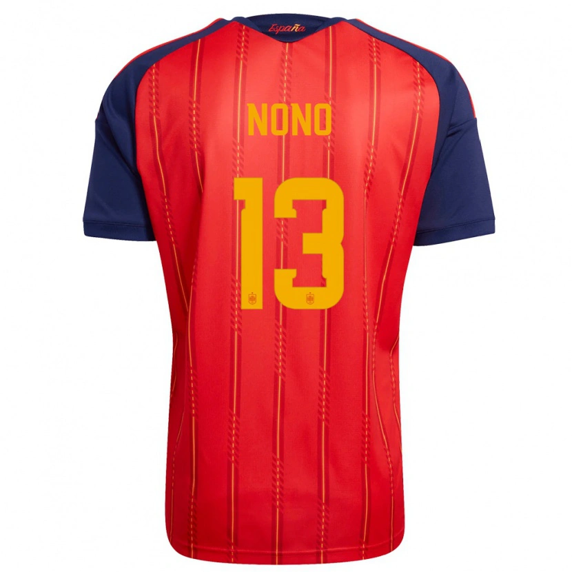 Danxen Niño Camiseta España Nono #13 Rojo Marino Amarillo 1ª Equipación 26-28 La Camisa México