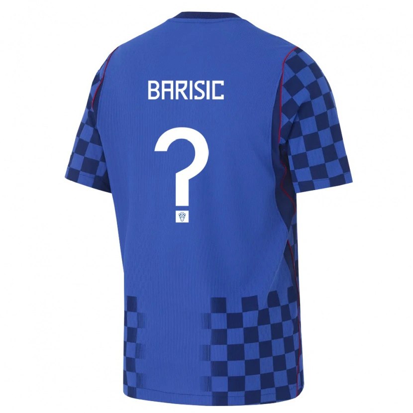 Danxen Niño Camiseta Croacia Bartol Barisic #0 Azul Marino Rojo 2ª Equipación 26-28 La Camisa México