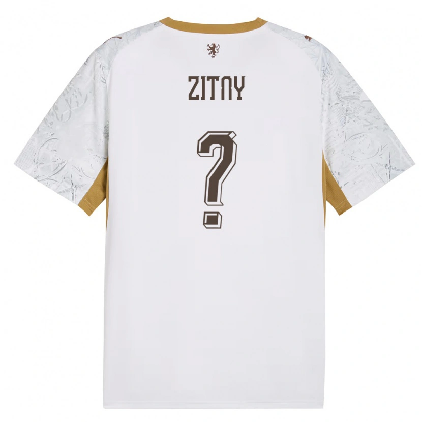 Danxen Niño Camiseta Chequia Matej Zitny #0 Marfil Oro Gris 2ª Equipación 26-28 La Camisa México