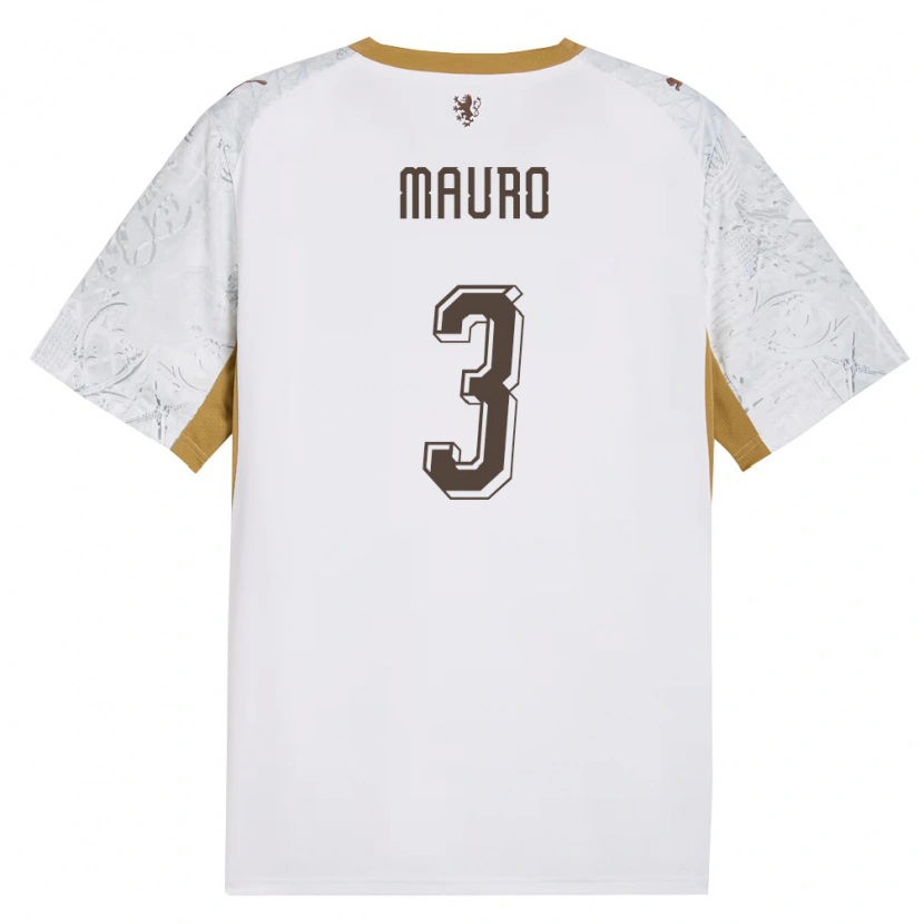 Danxen Niño Camiseta Chequia Martin Mauro #3 Marfil Oro Gris 2ª Equipación 26-28 La Camisa México