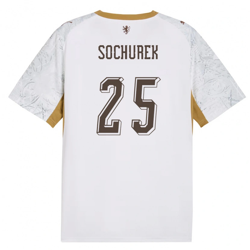 Danxen Niño Camiseta Chequia Hugo Sochurek #25 Marfil Oro Gris 2ª Equipación 26-28 La Camisa México