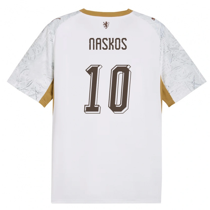 Danxen Niño Camiseta Chequia Marek Naskos #10 Marfil Oro Gris 2ª Equipación 26-28 La Camisa México