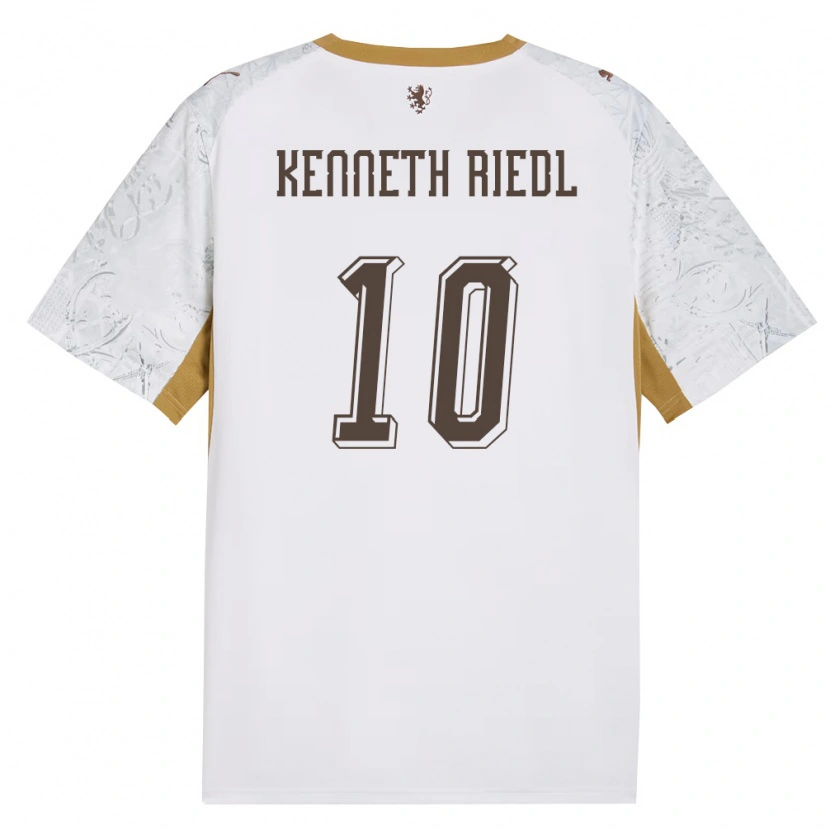 Danxen Niño Camiseta Chequia Victor Kenneth Riedl #10 Marfil Oro Gris 2ª Equipación 26-28 La Camisa México