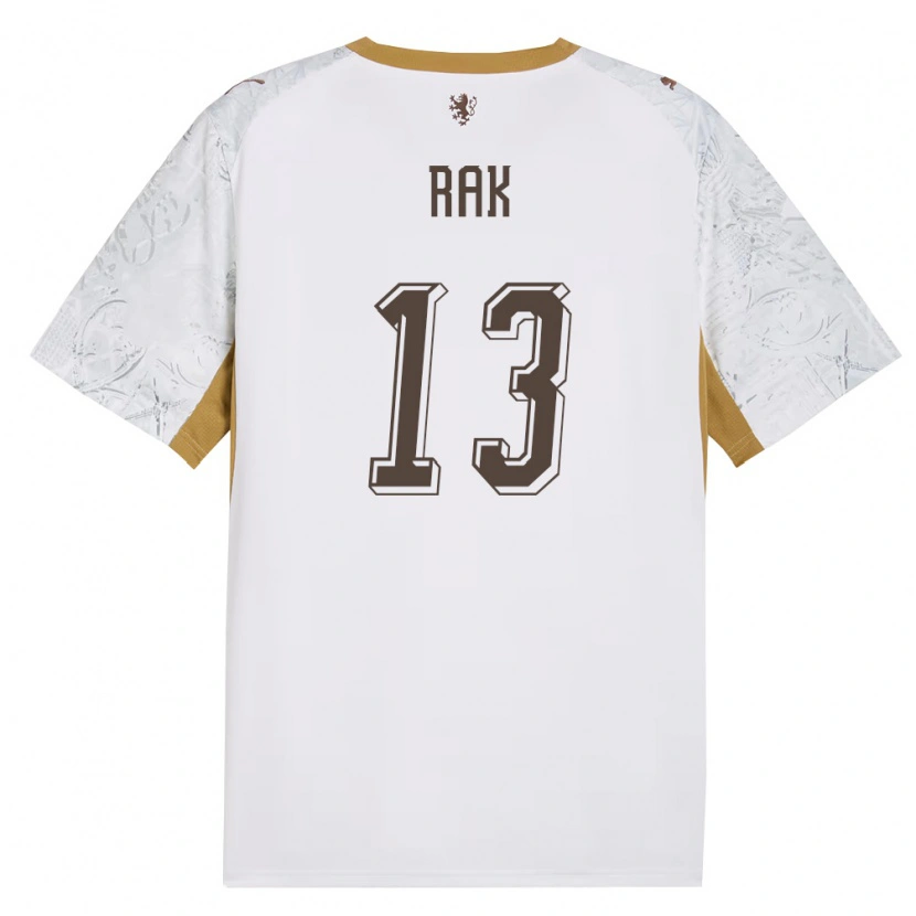 Danxen Niño Camiseta Chequia Filip Rak #13 Marfil Oro Gris 2ª Equipación 26-28 La Camisa México