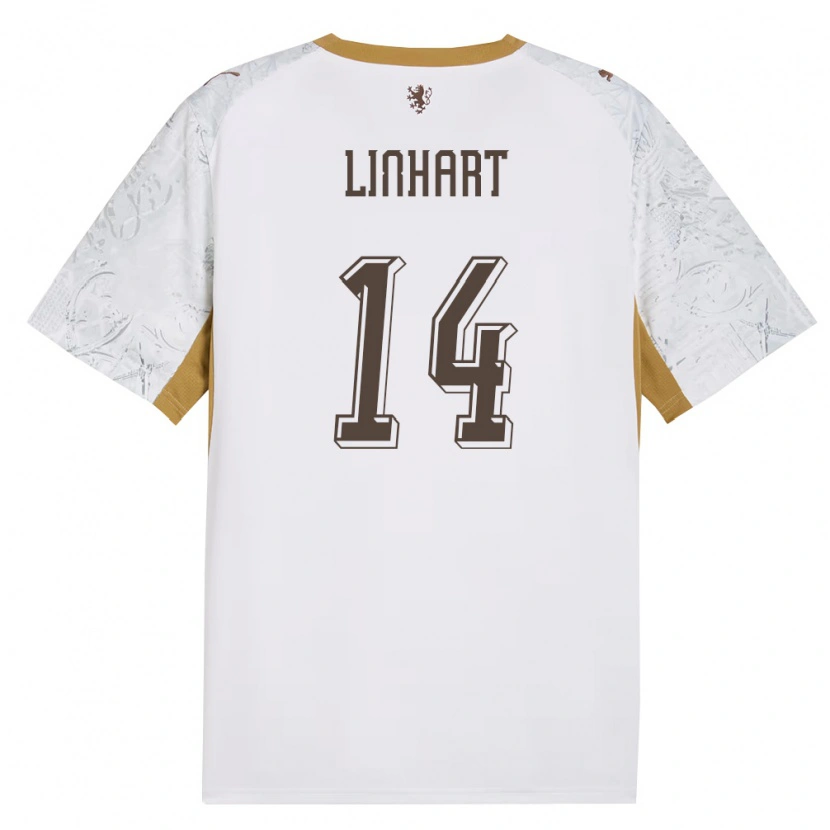 Danxen Niño Camiseta Chequia Lukas Linhart #14 Marfil Oro Gris 2ª Equipación 26-28 La Camisa México