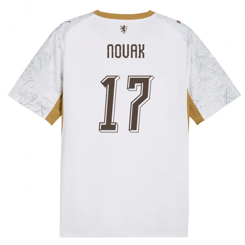 Danxen Niño Camiseta Chequia Adam Novak #17 Marfil Oro Gris 2ª Equipación 26-28 La Camisa México