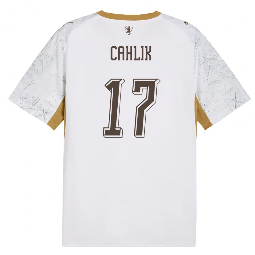 Danxen Niño Camiseta Chequia Jakub Cahlik #17 Marfil Oro Gris 2ª Equipación 26-28 La Camisa México