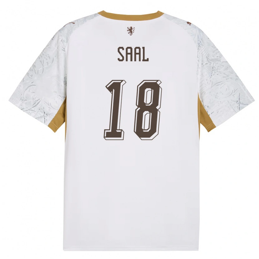 Danxen Niño Camiseta Chequia Lukas Saal #18 Marfil Oro Gris 2ª Equipación 26-28 La Camisa México