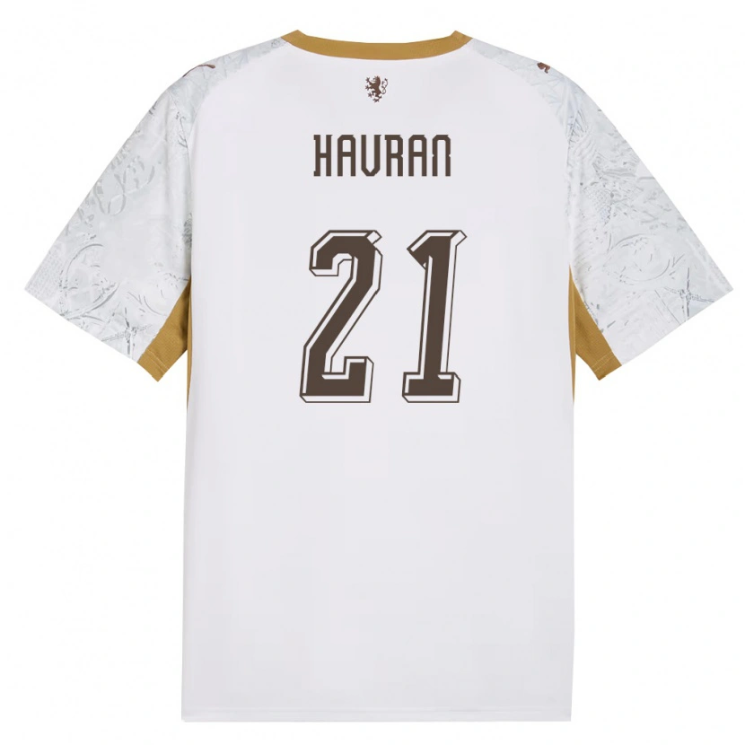 Danxen Niño Camiseta Chequia Marek Havran #21 Marfil Oro Gris 2ª Equipación 26-28 La Camisa México