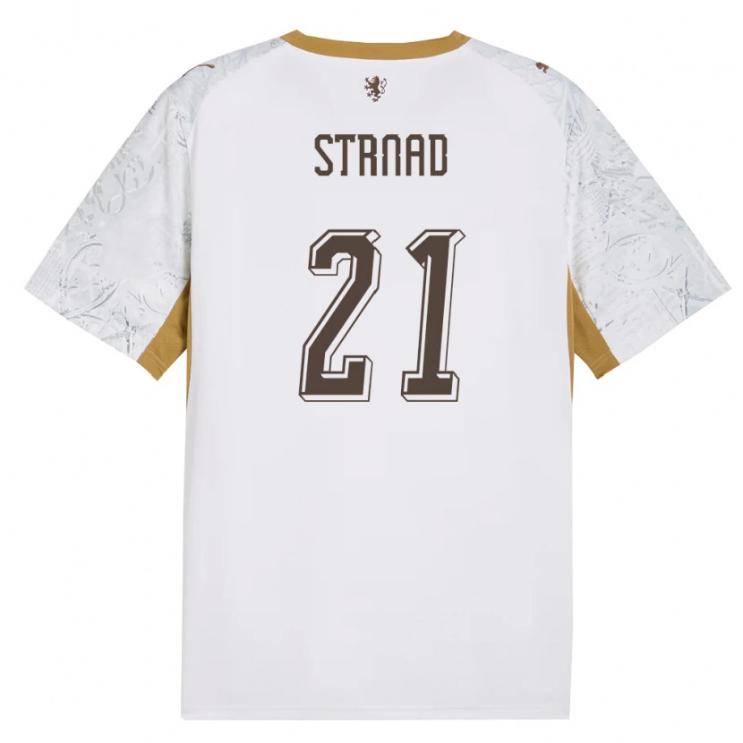 Danxen Niño Camiseta Chequia Martin Strnad #21 Marfil Oro Gris 2ª Equipación 26-28 La Camisa México