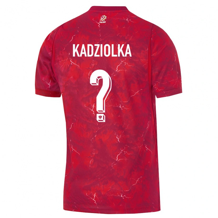 Danxen Niño Camiseta Polonia Szymon Kądziołka #0 Rojo Blanco 2ª Equipación 26-28 La Camisa México