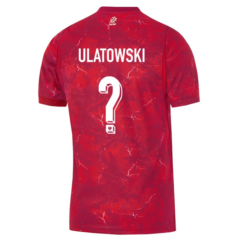 Danxen Niño Camiseta Polonia Iwo Ulatowski #0 Rojo Blanco 2ª Equipación 26-28 La Camisa México