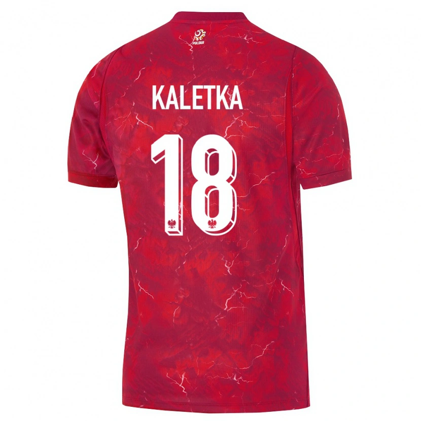 Danxen Niño Camiseta Polonia Nikol Kaletka #18 Rojo Blanco 2ª Equipación 26-28 La Camisa México
