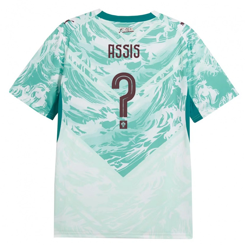 Danxen Niño Camiseta Portugal Afonso Assis #0 Azul Cielo Blanco Verde 2ª Equipación 26-28 La Camisa México