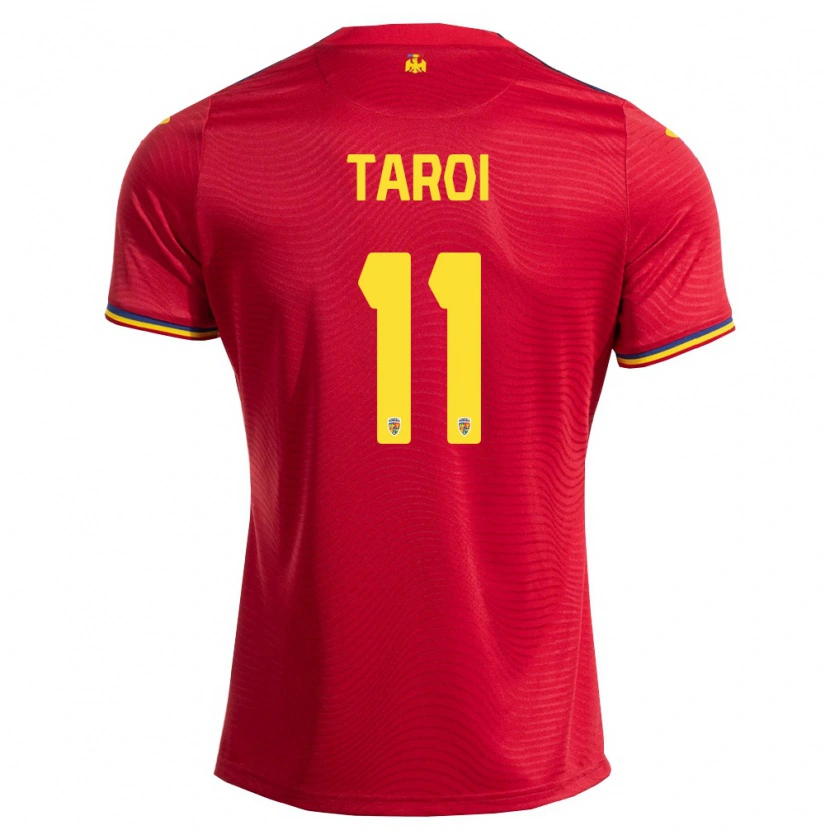 Danxen Niño Camiseta Rumania Denis Țăroi #11 Rojo Marino Amarillo 2ª Equipación 26-28 La Camisa México