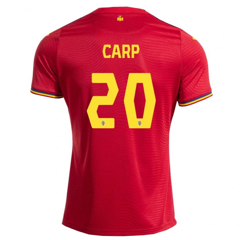 Danxen Niño Camiseta Rumania Cristina Carp #20 Rojo Marino Amarillo 2ª Equipación 26-28 La Camisa México