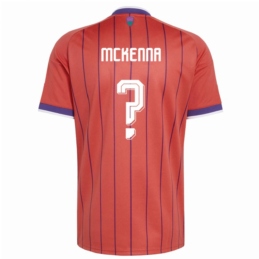 Danxen Niño Camiseta Escocia Callan Mckenna #0 Naranja Púrpura 2ª Equipación 26-28 La Camisa México