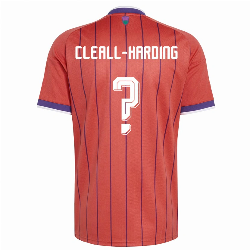 Danxen Niño Camiseta Escocia Sam Cleall-Harding #0 Naranja Púrpura 2ª Equipación 26-28 La Camisa México