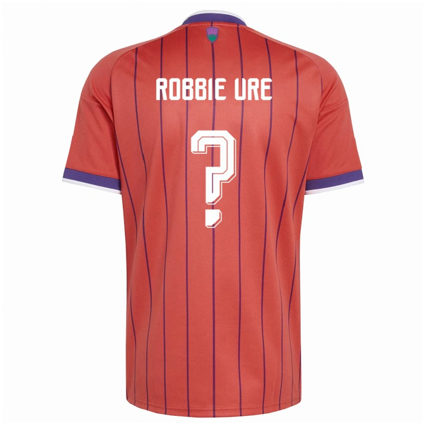 Danxen Niño Camiseta Escocia Robbie Ure #0 Naranja Púrpura 2ª Equipación 26-28 La Camisa México