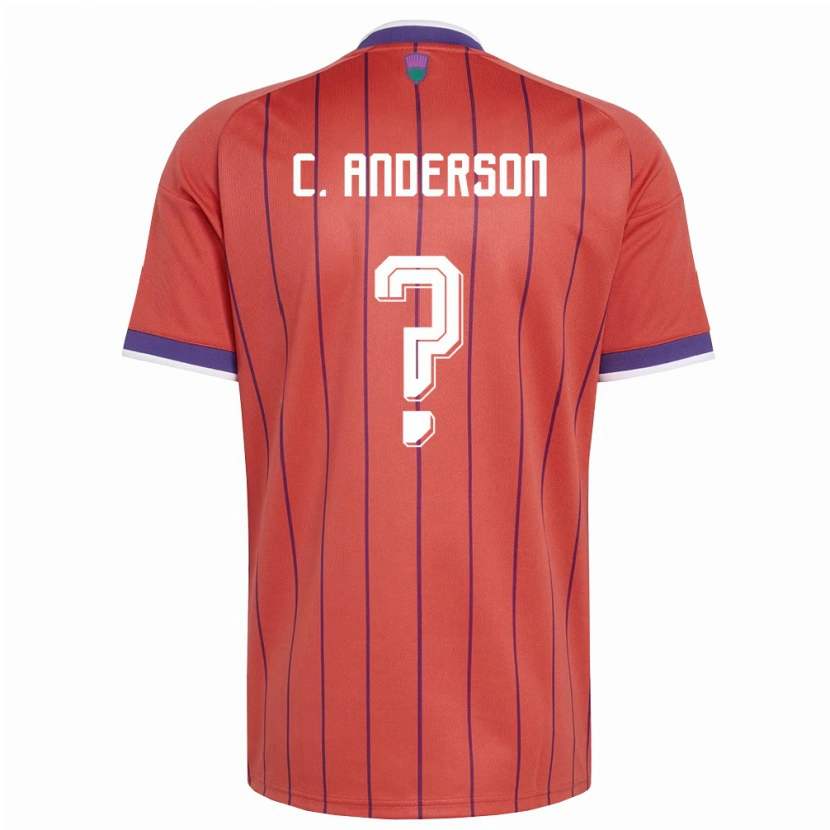 Danxen Niño Camiseta Escocia Cayden Anderson #0 Naranja Púrpura 2ª Equipación 26-28 La Camisa México
