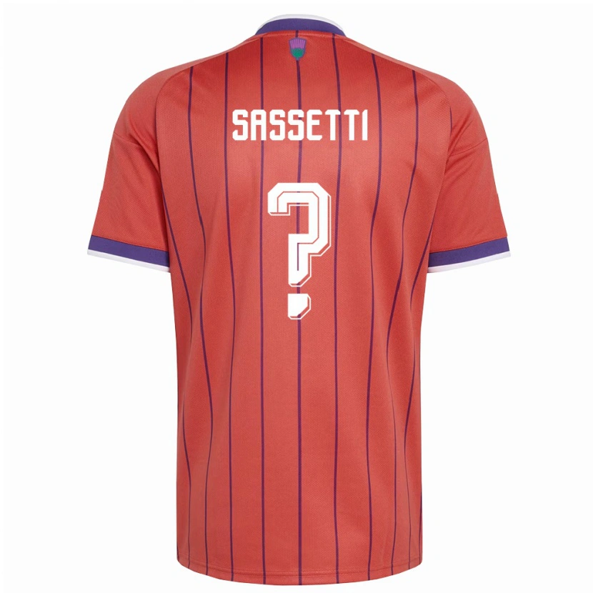 Danxen Niño Camiseta Escocia Lorenzo Sassetti #0 Naranja Púrpura 2ª Equipación 26-28 La Camisa México