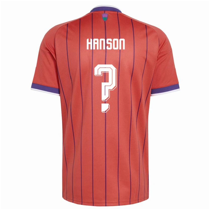 Danxen Niño Camiseta Escocia Kirsty Hanson #0 Naranja Púrpura 2ª Equipación 26-28 La Camisa México