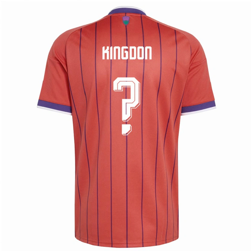 Danxen Niño Camiseta Escocia Jack Kingdon #0 Naranja Púrpura 2ª Equipación 26-28 La Camisa México