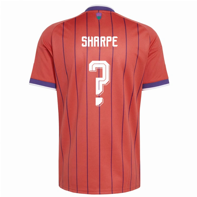 Danxen Niño Camiseta Escocia Malachi Sharpe #0 Naranja Púrpura 2ª Equipación 26-28 La Camisa México