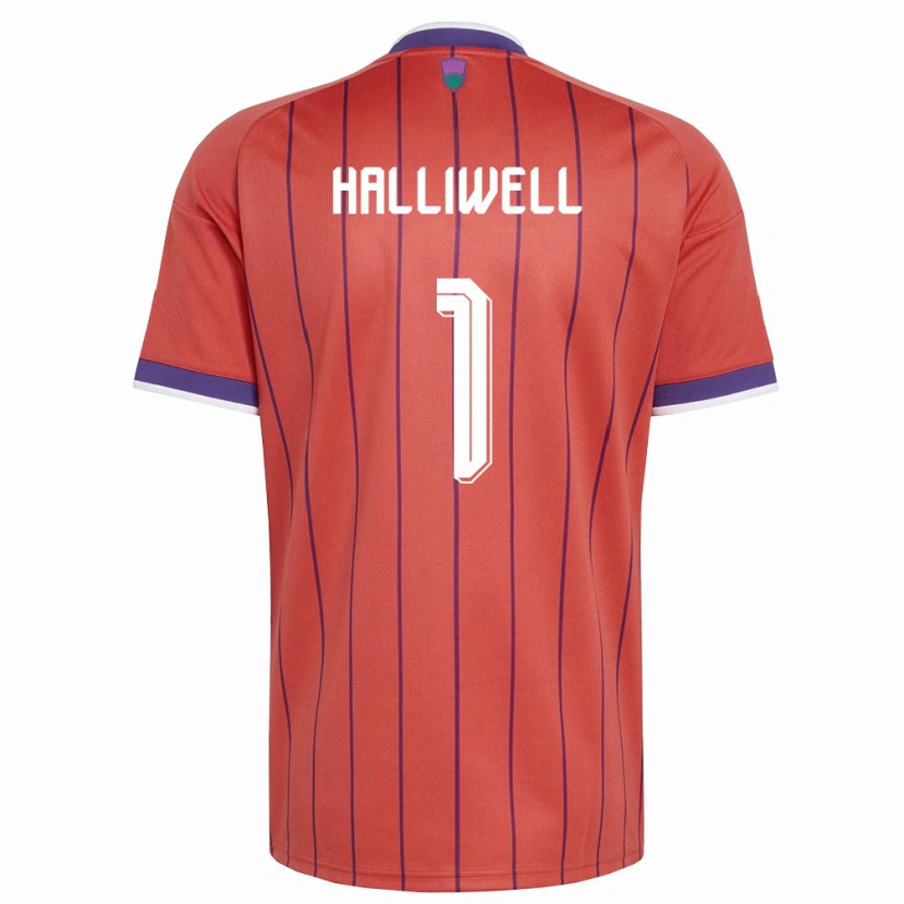 Danxen Niño Camiseta Escocia Alfie Halliwell #1 Naranja Púrpura 2ª Equipación 26-28 La Camisa México