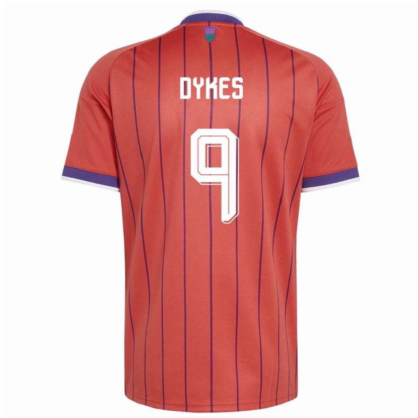 Danxen Niño Camiseta Escocia Lyndon Dykes #9 Naranja Púrpura 2ª Equipación 26-28 La Camisa México