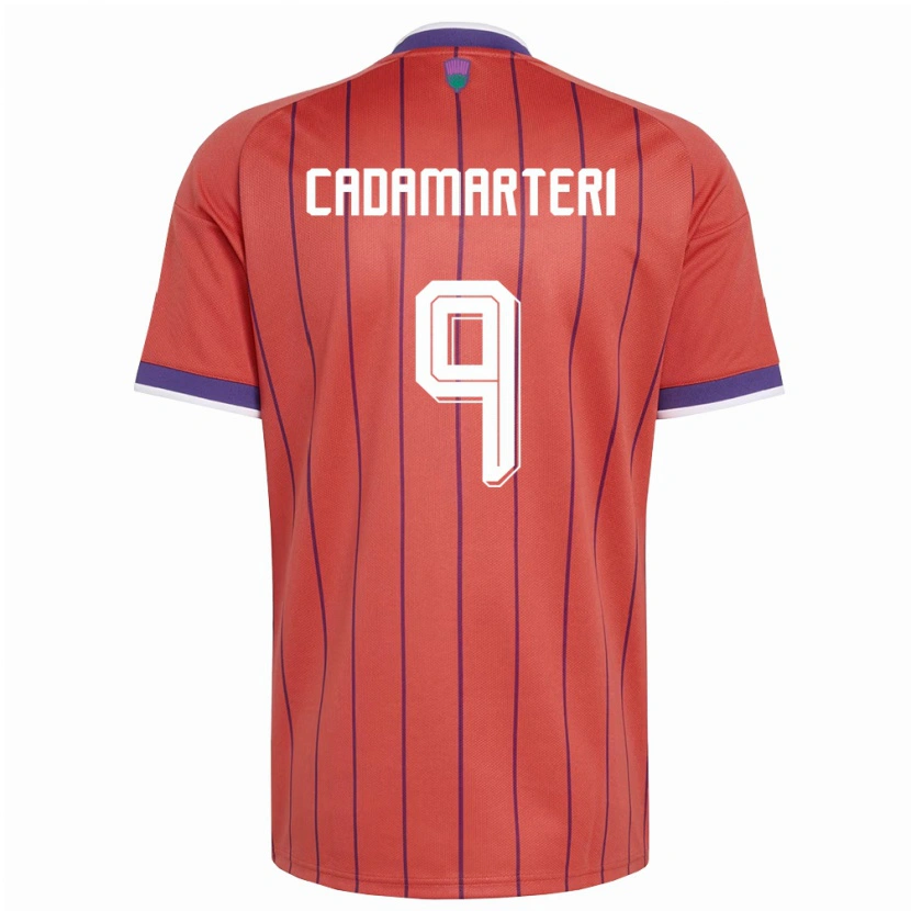 Danxen Niño Camiseta Escocia Caelan Cadamarteri #9 Naranja Púrpura 2ª Equipación 26-28 La Camisa México