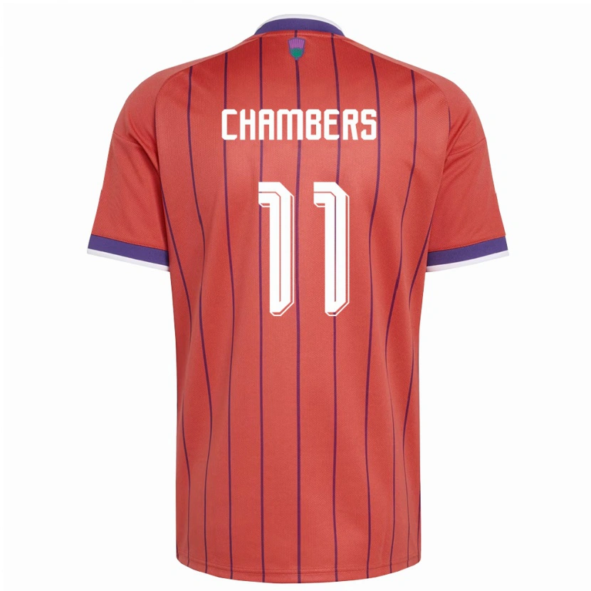 Danxen Niño Camiseta Escocia Sam Chambers #11 Naranja Púrpura 2ª Equipación 26-28 La Camisa México