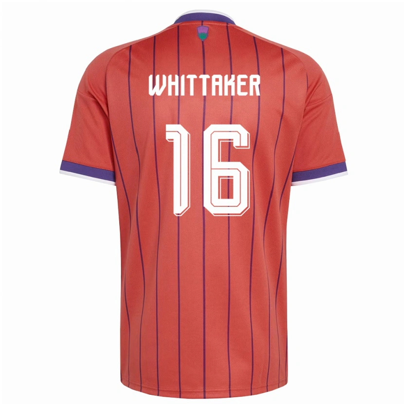 Danxen Niño Camiseta Escocia Rory Whittaker #16 Naranja Púrpura 2ª Equipación 26-28 La Camisa México