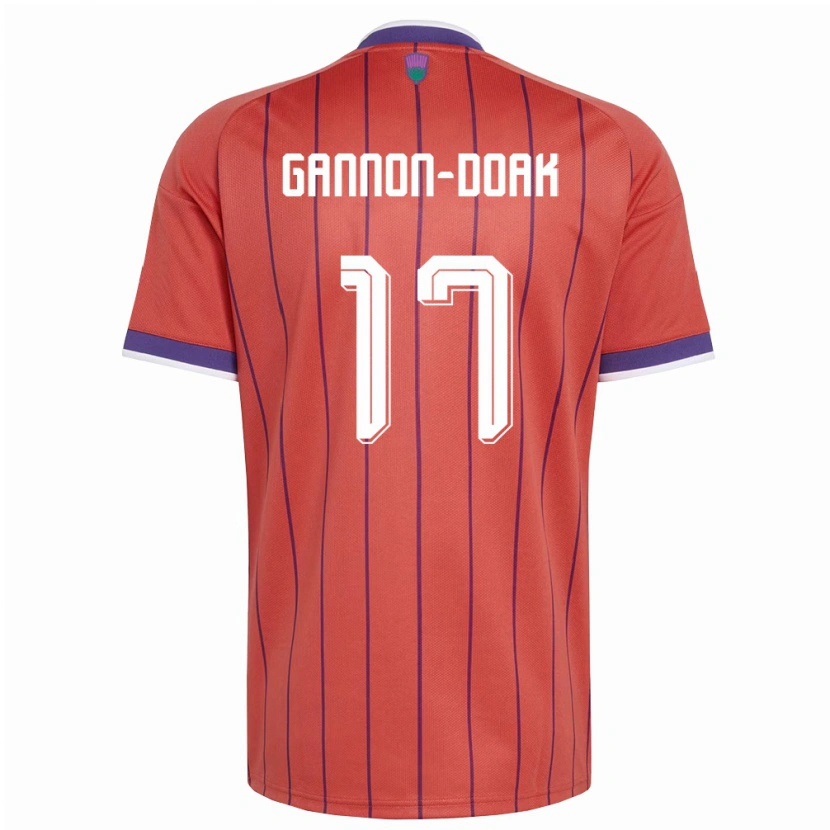 Danxen Niño Camiseta Escocia Ben Gannon-Doak #17 Naranja Púrpura 2ª Equipación 26-28 La Camisa México