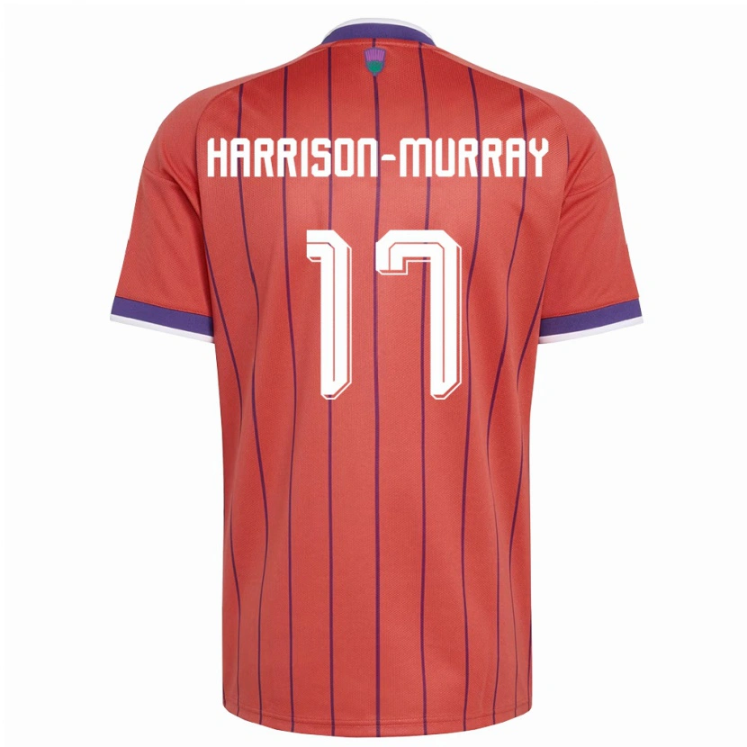 Danxen Niño Camiseta Escocia Christie Harrison-Murray #17 Naranja Púrpura 2ª Equipación 26-28 La Camisa México
