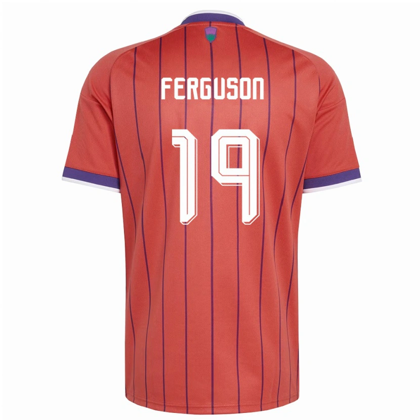 Danxen Niño Camiseta Escocia Lewis Ferguson #19 Naranja Púrpura 2ª Equipación 26-28 La Camisa México