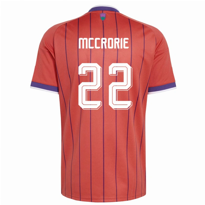 Danxen Niño Camiseta Escocia Ross Mccrorie #22 Naranja Púrpura 2ª Equipación 26-28 La Camisa México