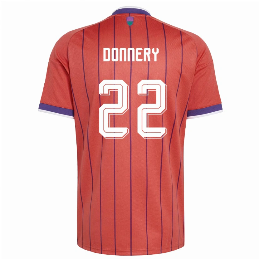 Danxen Niño Camiseta Escocia Julian Donnery #22 Naranja Púrpura 2ª Equipación 26-28 La Camisa México