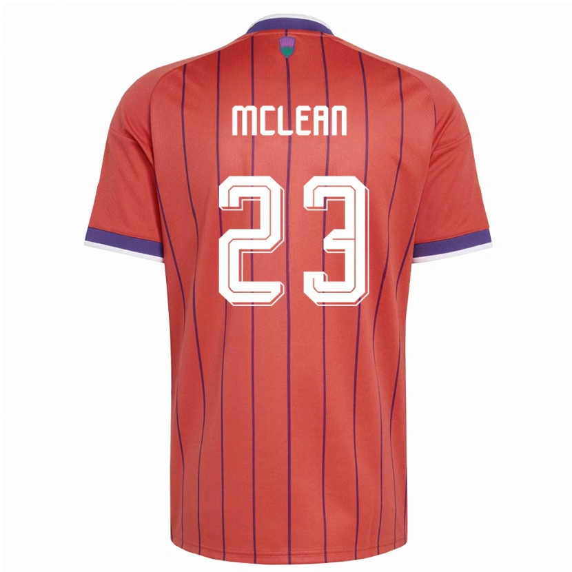 Danxen Niño Camiseta Escocia Kenny Mclean #23 Naranja Púrpura 2ª Equipación 26-28 La Camisa México