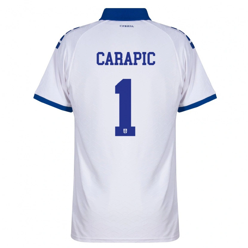 Danxen Niño Camiseta Serbia Vladan Carapic #1 Marino Blanco Rojo 2ª Equipación 26-28 La Camisa México
