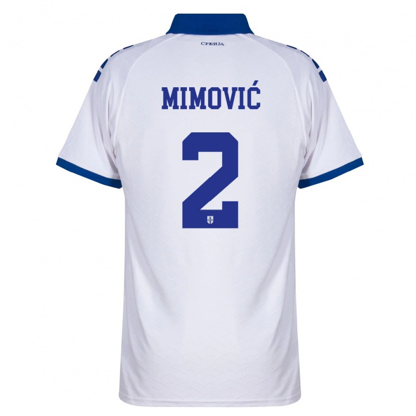 Danxen Niño Camiseta Serbia Ognjen Mimović #2 Marino Blanco Rojo 2ª Equipación 26-28 La Camisa México