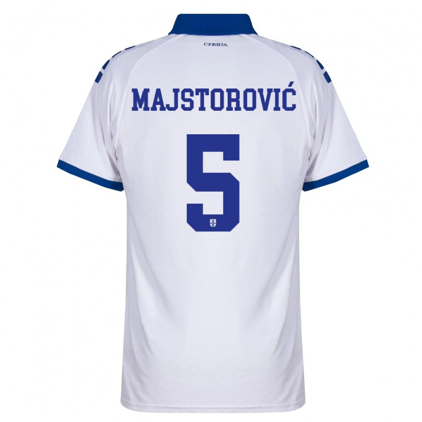 Danxen Niño Camiseta Serbia Milan Majstorovic #5 Marino Blanco Rojo 2ª Equipación 26-28 La Camisa México