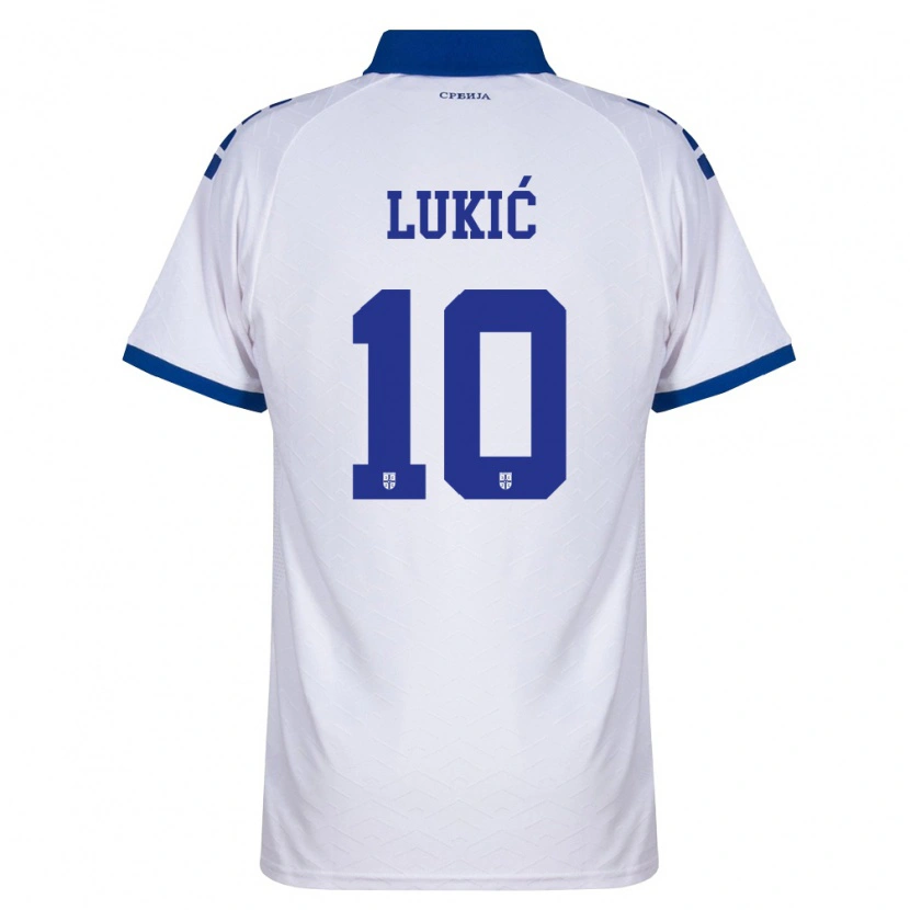 Danxen Niño Camiseta Serbia Saša Lukić #10 Marino Blanco Rojo 2ª Equipación 26-28 La Camisa México