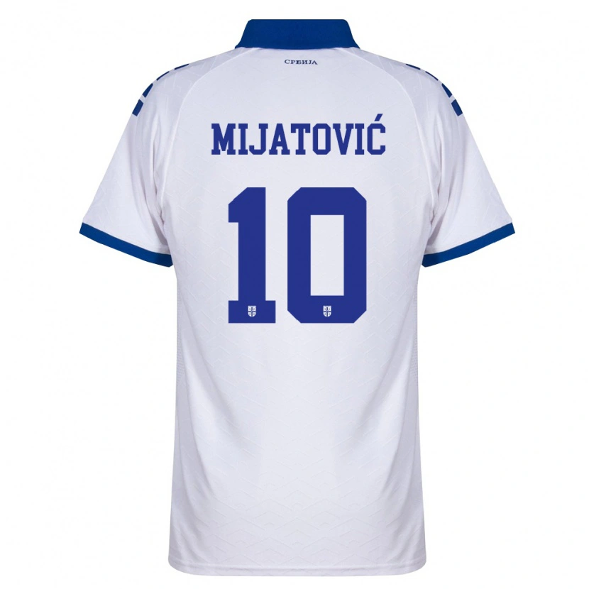 Danxen Niño Camiseta Serbia Jovan Mijatovic #10 Marino Blanco Rojo 2ª Equipación 26-28 La Camisa México