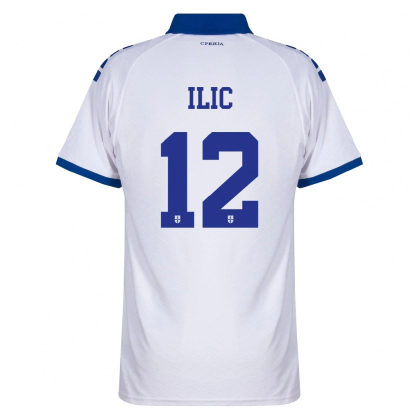 Danxen Niño Camiseta Serbia Marko Ilic #12 Marino Blanco Rojo 2ª Equipación 26-28 La Camisa México