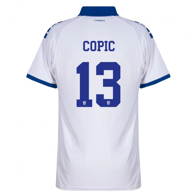 Danxen Niño Camiseta Serbia Milan Copic #13 Marino Blanco Rojo 2ª Equipación 26-28 La Camisa México