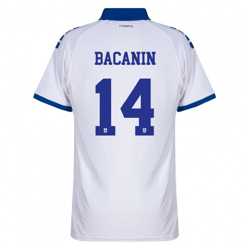 Danxen Niño Camiseta Serbia Andrej Bacanin #14 Marino Blanco Rojo 2ª Equipación 26-28 La Camisa México