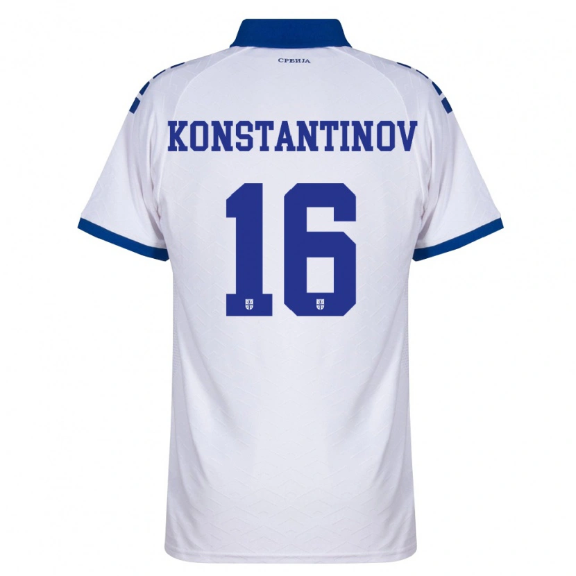 Danxen Niño Camiseta Serbia Lazar Konstantinov #16 Marino Blanco Rojo 2ª Equipación 26-28 La Camisa México